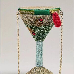 Anthropologie beaded icon martini bag